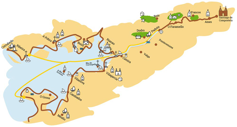 Mapa Ruta Mar de Arousa