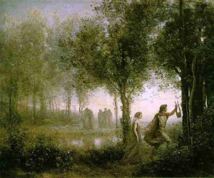 cadro de Corot Orfeo conduciendo a Eurídice fuera del infierno