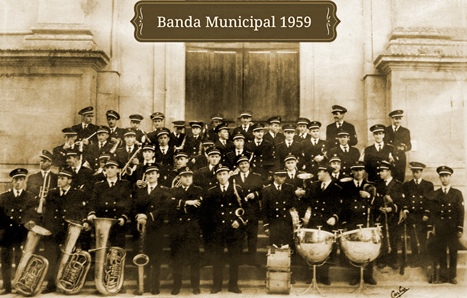 Foto da Banda Municipal de Padrón 1959