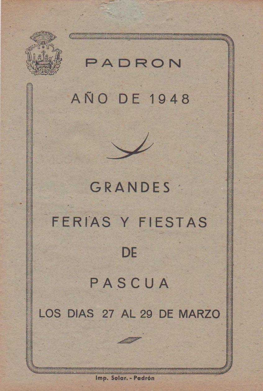 Portada programación da Pascua do ano 1948